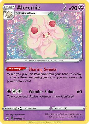 Alcremie card from SWSH04: Vivid Voltage