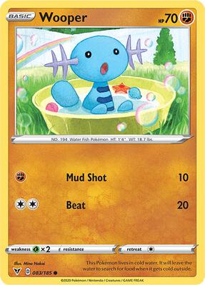 Wooper card from SWSH04: Vivid Voltage