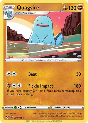 Quagsire card from SWSH04: Vivid Voltage