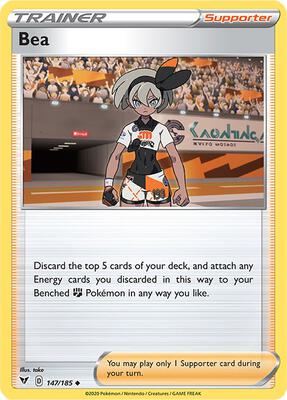 Bea card from SWSH04: Vivid Voltage
