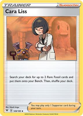 Cara Liss card from SWSH04: Vivid Voltage