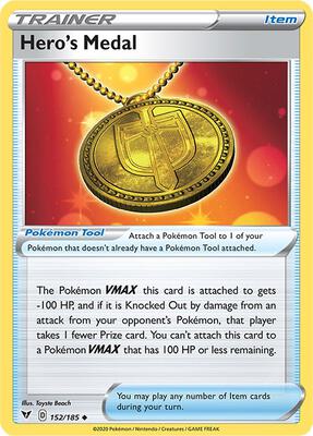 Hero's Medal card from SWSH04: Vivid Voltage