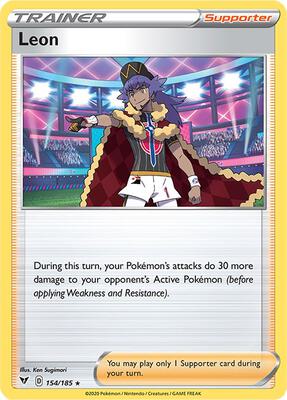 Leon card from SWSH04: Vivid Voltage