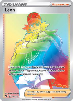 Leon (Secret) card from SWSH04: Vivid Voltage