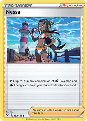 Nessa card from SWSH04: Vivid Voltage