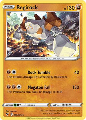 Regirock card from SWSH04: Vivid Voltage