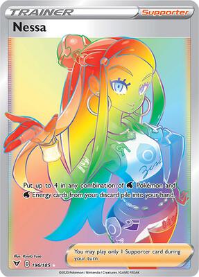 Nessa (Secret) card from SWSH04: Vivid Voltage
