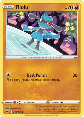 Riolu card from SWSH04: Vivid Voltage