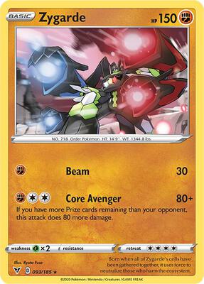 Zygarde card from SWSH04: Vivid Voltage