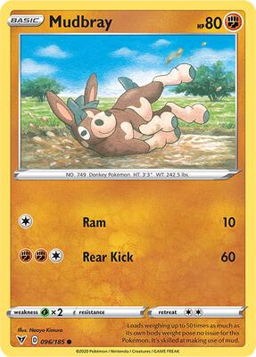 Mudbray card from SWSH04: Vivid Voltage