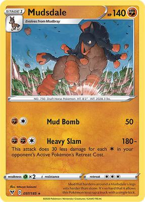 Mudsdale card from SWSH04: Vivid Voltage