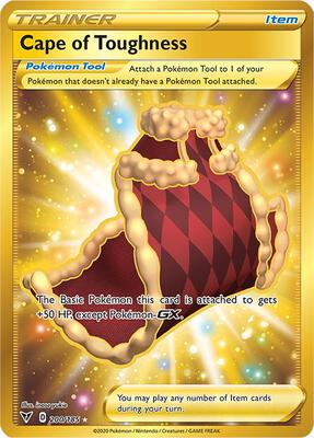 Cape of Toughness (Secret) card from SWSH04: Vivid Voltage