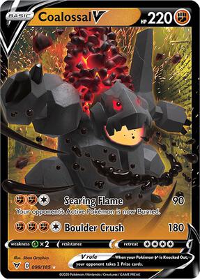 Coalossal V card from SWSH04: Vivid Voltage