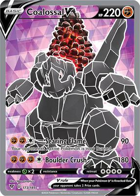 Coalossal V (Full Art) card from SWSH04: Vivid Voltage