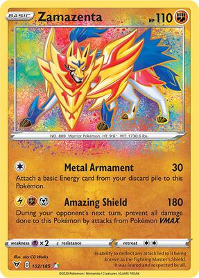 Zamazenta card from SWSH04: Vivid Voltage