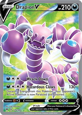 Drapion V (Full Art) card from SWSH04: Vivid Voltage