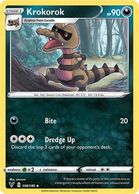 Krokorok card from SWSH04: Vivid Voltage