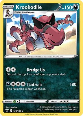 Krookodile card from SWSH04: Vivid Voltage