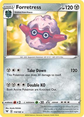 Forretress card from SWSH04: Vivid Voltage