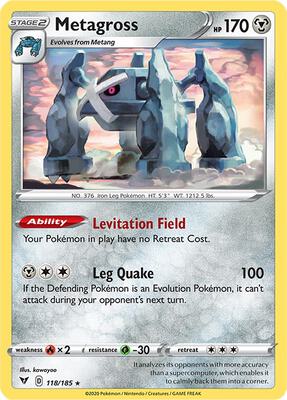 Metagross card from SWSH04: Vivid Voltage