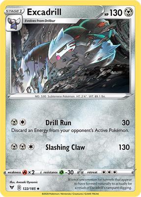 Excadrill card from SWSH04: Vivid Voltage