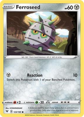 Ferroseed card from SWSH04: Vivid Voltage