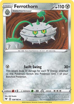 Ferrothorn card from SWSH04: Vivid Voltage
