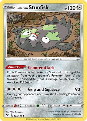 Galarian Stunfisk card from SWSH04: Vivid Voltage