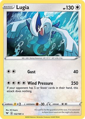 Lugia card from SWSH04: Vivid Voltage