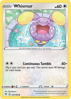 Whismur card from SWSH04: Vivid Voltage