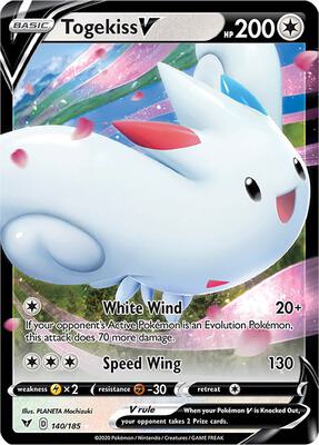 Togekiss V card from SWSH04: Vivid Voltage