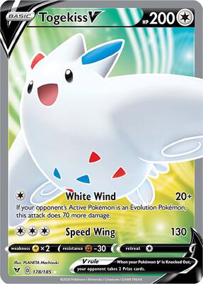 Togekiss V (Full Art) card from SWSH04: Vivid Voltage