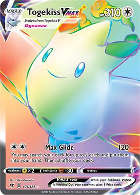 Togekiss VMAX (Secret) card from SWSH04: Vivid Voltage