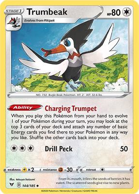 Trumbeak card from SWSH04: Vivid Voltage