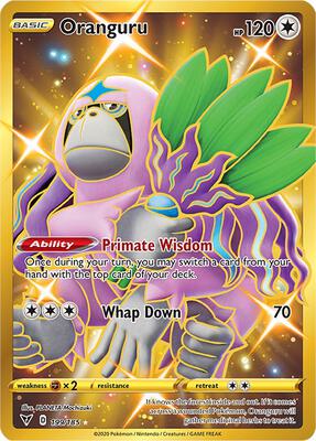 Oranguru (Secret) card from SWSH04: Vivid Voltage