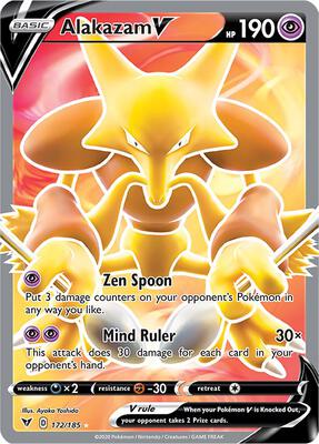 Alakazam V (Full Art) card from SWSH04: Vivid Voltage