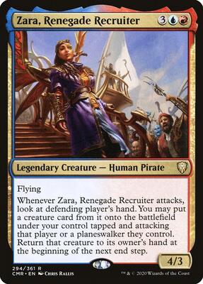 Zara, Renegade Recruiter card from Commander Legends