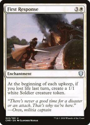 First Response card from Commander Legends