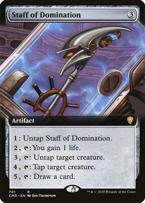 Staff of Domination (Extended Art) card from Commander Legends