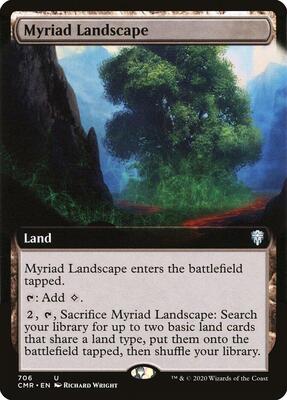 Myriad Landscape (Extended Art) card from Commander Legends