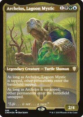 Archelos, Lagoon Mystic (Foil Etched) card from Commander Legends