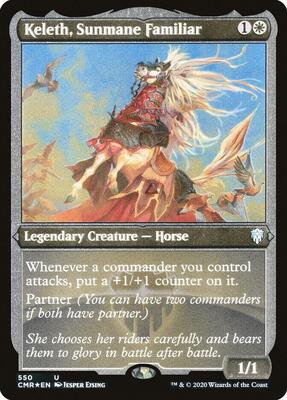 Keleth, Sunmane Familiar (Foil Etched) card from Commander Legends