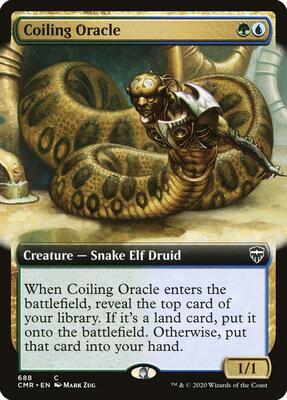 Coiling Oracle (Extended Art) card from Commander Legends