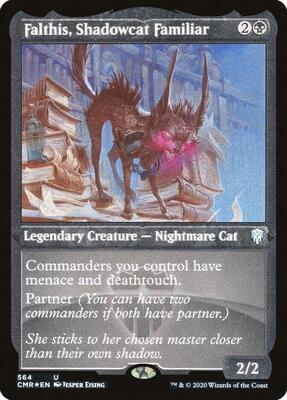 Falthis, Shadowcat Familiar (Foil Etched) card from Commander Legends