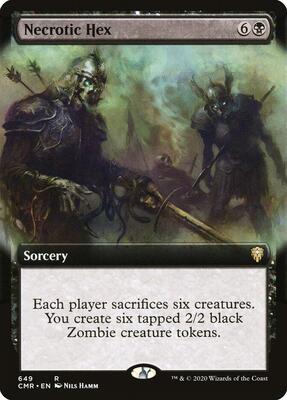 Necrotic Hex (Extended Art) card from Commander Legends