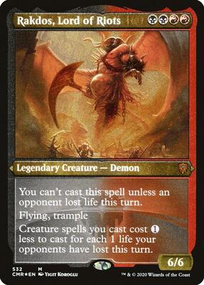Rakdos, Lord of Riots (Foil Etched) card from Commander Legends