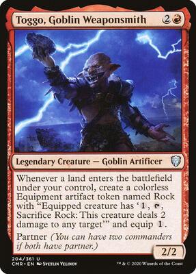 Toggo, Goblin Weaponsmith card from Commander Legends