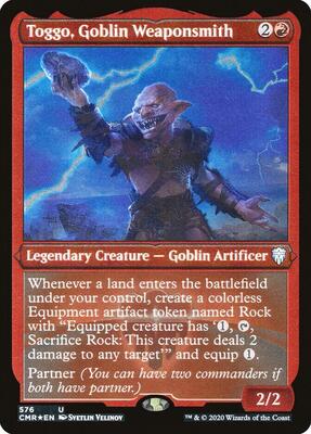 Toggo, Goblin Weaponsmith (Foil Etched) card from Commander Legends