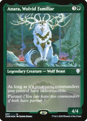 Anara, Wolvid Familiar (Foil Etched) card from Commander Legends