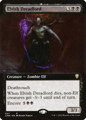Elvish Dreadlord (Extended Art) card from Commander Legends